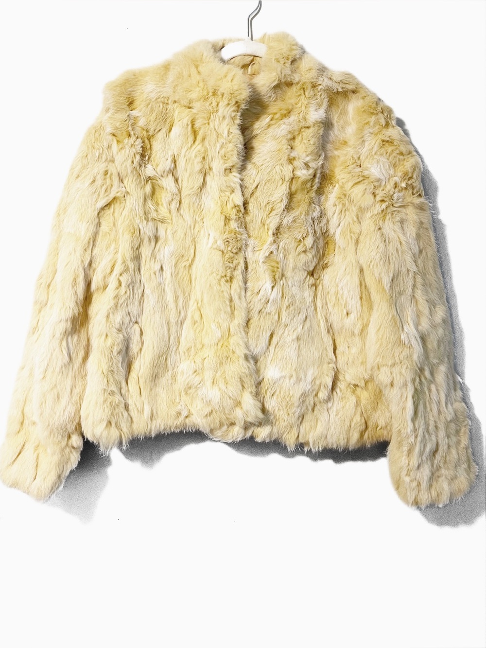 Vintage Wilsons Leather Maxima Cream Rabbit Fur Jacket